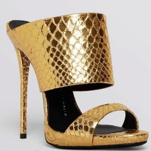 Giuseppe Zanotti Gold Snakeskin